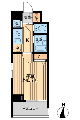 ＨＦ早稲田レジデンス 4階の間取り 1