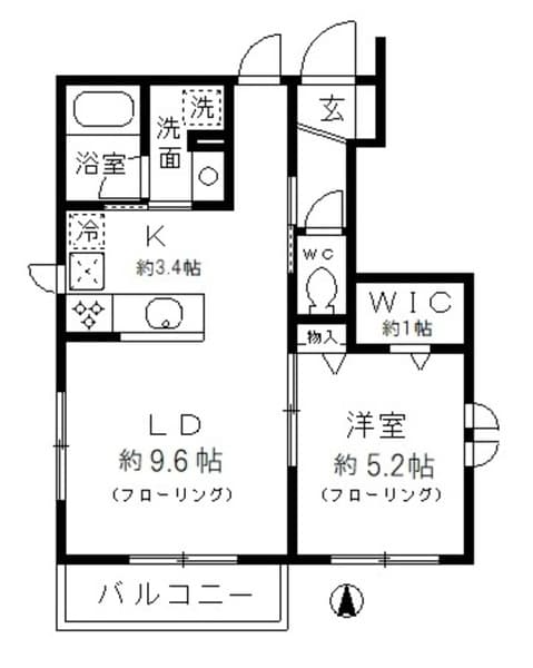 シュシュ洗足 1階の間取り 1