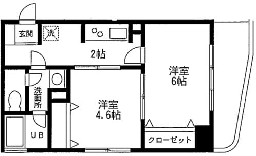 クレール羽田 7階の間取り 1