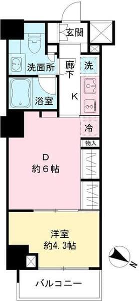 ＩＢＩＳ市ヶ谷 3階の間取り 1