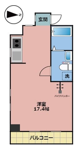 やなぎマンション 2階の間取り 1