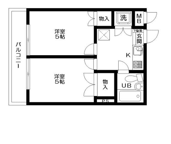 日神パレス中延 2階の間取り 1