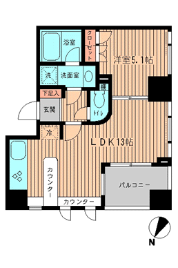 メゾンド日本橋三越前 8階の間取り 1