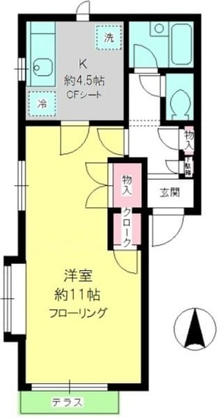 ヒルステージ上目黒 1階の間取り 1