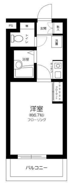 中野坂上駅 徒歩3分 マンション 4階の間取り 1