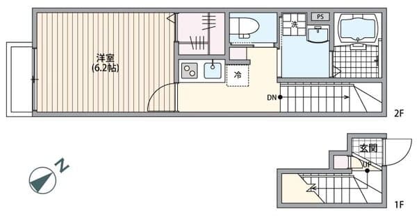 ミハス阿佐ヶ谷 2階の間取り 1