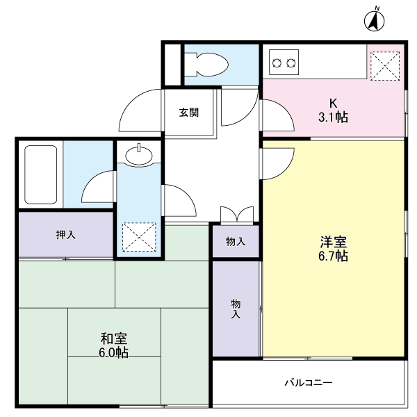 渋谷本町マンション 1階の間取り 1