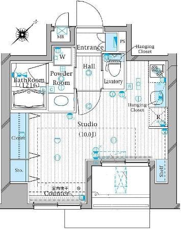 グラントゥルース東向島 6階の間取り 1