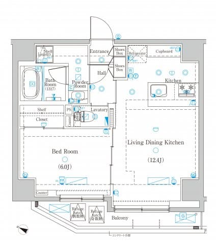 DIPS東十条駅前RESIDENCE 5階の間取り 1