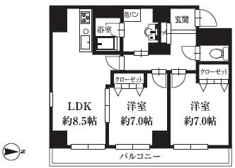 ＨＦ銀座レジデンスＥＡＳＴⅡ 4階の間取り 1