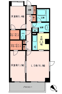 コロネード市ヶ谷 4階の間取り 1