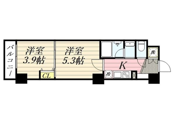 ＣＬＡＳＳＥＵＭ飯田橋 3階の間取り 1