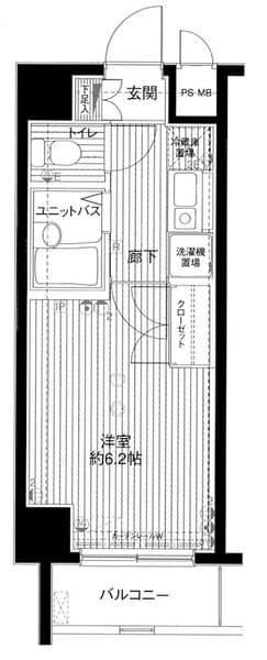 メインステージ目黒南 2階の間取り 1