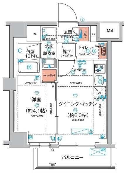 (仮称)東京羽田スカイブリッジレジデンス 4階の間取り 1