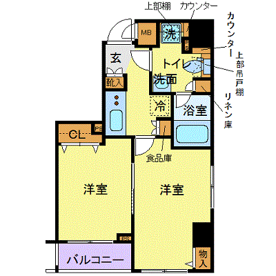 トーシンフェニックス五反田 6階の間取り 1