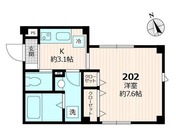 グランリュクス東大井 2階の間取り 1