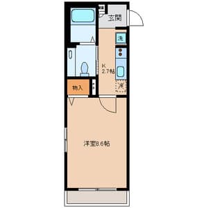 オアシス丘の上 3階の間取り 1