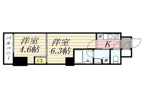 ＣＬＡＳＳＥＵＭ飯田橋 1階の間取り 1