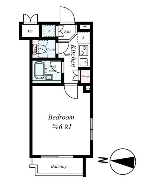 ルーブル永福町弐番館 1階の間取り 1