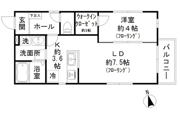 パークサイド南品川 3階の間取り 1