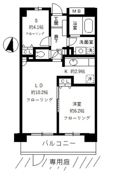 マンションアクロス代々木 1階の間取り 1