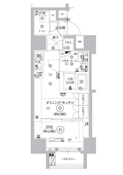 セジョリ東陽町 1階の間取り 1