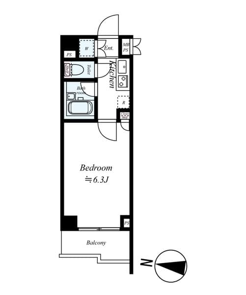 ルーブル多摩川弐番館 2階の間取り 1