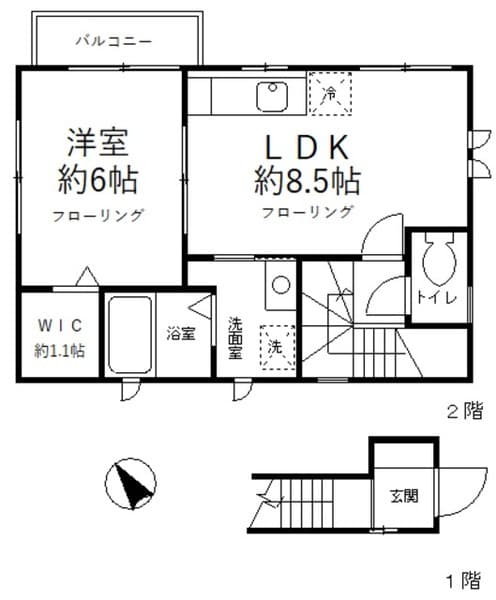 Ｆｌａｔ．Ｙ 2階の間取り 1