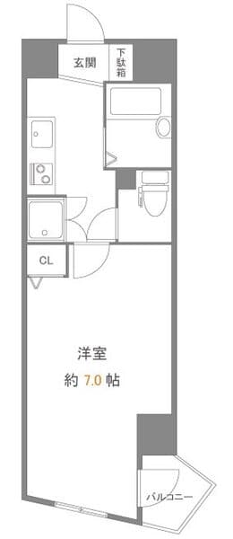 ステージファースト三軒茶屋アジールコートⅡ 8階の間取り 1