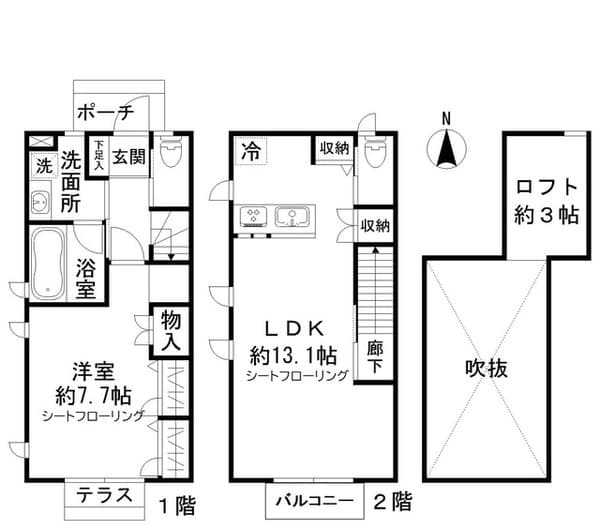 ＭＡＩＳＯＮ　Ｍ 2階の間取り 1