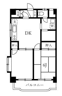 榎本ハイデンス 2階の間取り 1