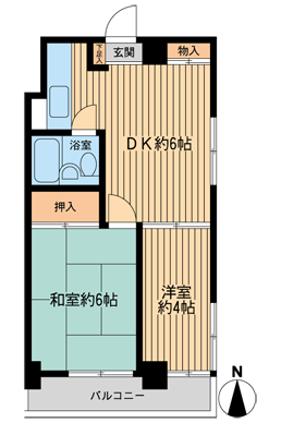 ヴィラ・サンベルナール新宿 1階の間取り 1