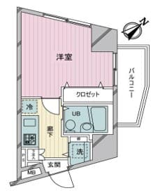 フェニックス笹塚弐番館 8階の間取り 1