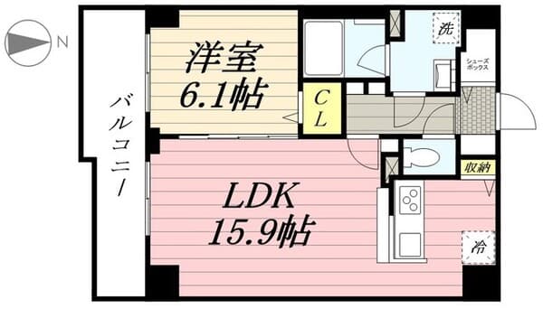 ＧＲＡＮＰＡＳＥＯ東向島 6階の間取り 1