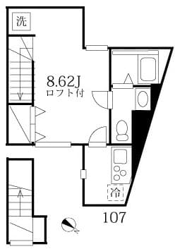 モダンアパートメント文京音羽 1階の間取り 1