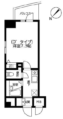 三和第一ビル 9階の間取り 1