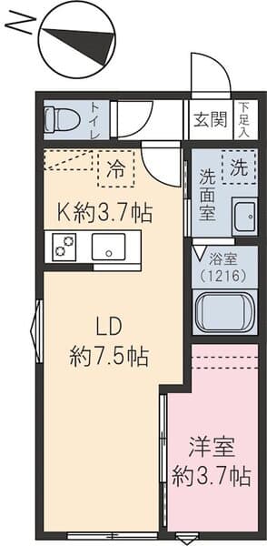 ゼルコーバ 2階の間取り 1