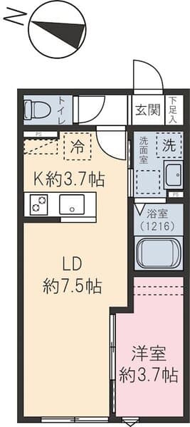 ゼルコーバ 1階の間取り 1