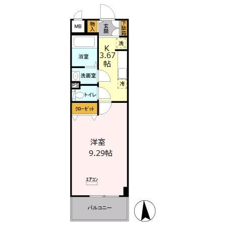 EXCEL KEIWA 4階の間取り 1