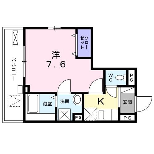 アンソレイエ　佐藤 2階の間取り 1