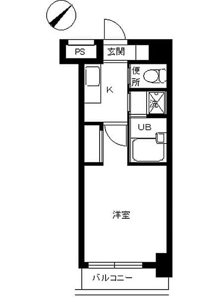 スカイコート浜松町 4階の間取り 1