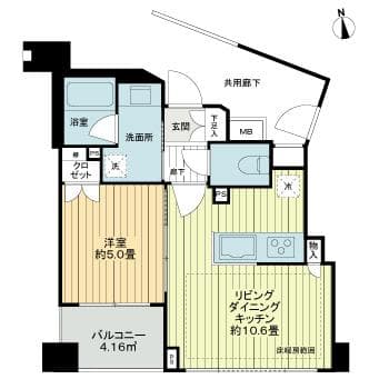 コンフォルテハイム池袋 2階の間取り 1