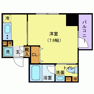 ドエル中野富士見町 7階の間取り 1