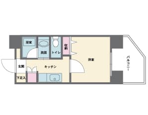 ＨＦ西新宿レジデンスＥＡＳＴ 7階の間取り 1