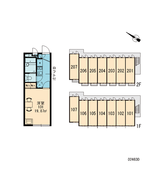 レオパレスＭａｉｓｏｎ　Ａｏｙａｍａ 1階の間取り 1