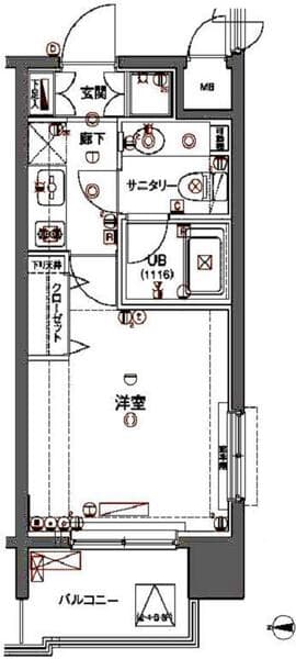 アクロス新宿 2階の間取り 1