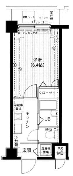 メインステージ椎名町 5階の間取り 1