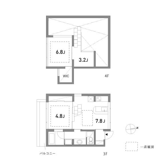 SQUARES 3階の間取り 1