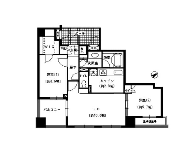 エスティメゾン巣鴨 5階の間取り 1