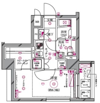 セジョリ王子駅前 5階の間取り 1